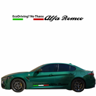 ALFA ROMEO EcoDriving No Thanx - naklejka - rozmiary kolory Samoprzylepna, odporna na temperaturę i warunki atmosferyczne - alfa_romeo_eco_driving_1.png