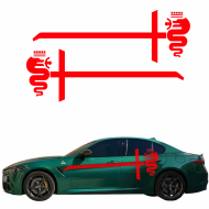 ALFA ROMEO krzyż wąż Visconti Alfaholicy - naklejka - kolory Samoprzylepna, odporna na temperaturę i warunki atmosferyczne - alfa_romeo_waz_alfaholicy_prawa_i_lewa_strona_1.png