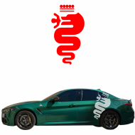 ALFA ROMEO wąż Visconti - naklejka - rozmiary kolory Samoprzylepna, odporna na temperaturę i warunki atmosferyczne - alfa_romeo_waz_visconti_pelny_1.png