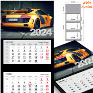 Kalendarz 2024 AUDI trójdzielny trójdzielne 3-dzielny - auk001_wiz.png