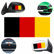 NIEMIECKA flaga 16X7 na grill nerkę zderzak wlepa naklejka - flaga_niemcy_16x7_glowna.png
