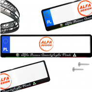 Ramka pod tablice rejestracyjne ALFA ROMEO Quadrifoglio Verde QV 1 szt. ramki do tablic - kd_glowna_alfa_romeo_qv.png