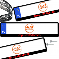 Ramka pod tablice rejestracyjne AUDI QUATTRO 1 szt. ramki do tablic - kd_glowna_audi_quattro.png