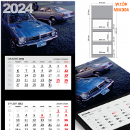 Kalendarz 2024 MITSUBISHI trójdzielny trójdzielne 3-dzielny WZÓR: MIK004 - mik_004_wiz.png