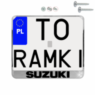 Ramka pod tablice rejestracyjne SUZUKI CHROM motocykl napis ramki do tablic moto - moto_ramka_suzuki_chrom_0.png