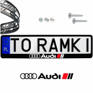 Ramka pod tablice rejestracyjne AUDI logo kolor 1 szt. z naklejka ramki do tablic - ramka_audi_logo_kolor_0.png