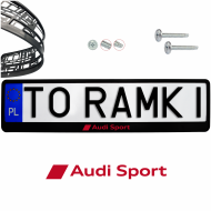 Ramki ramka tablic AUDI SPORT 1 szt. kolor CZERWONY napis pod tablice rejestracyjne - ramka_audi_sport_kolor_0.png