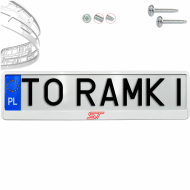 Ramka pod tablice rejestracyjne FORD ST kolor 1 szt. biała połysk ramki do tablic napis - ramka_biala_polysk_ford_st_kolor_0.png