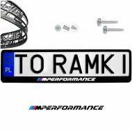 Ramka pod tablice rejestracyjne BMW M PERFORMANCE kolor 1 szt. z naklejka ramki do tablic - ramka_bmw_m_performance_kolor_0.png