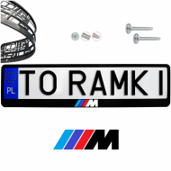 Ramka pod tablice rejestracyjne BMW M POWER kolor 1 szt. z naklejka ramki do tablic - ramka_bmw_m_power_kolor_0.png