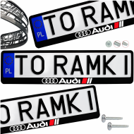 Ramki ramka tablic AUDI logo kolor 1 szt. napis pod tablice rejestracyjne - ramka_czarna_audi_logo_kolor_2.png
