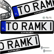 Ramki ramka tablic CITROEN 1 szt. napis pod tablice rejestracyjne - ramka_czarna_citroen_2.png