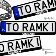 Ramki ramka tablic NISSAN 1 szt. napis pod tablice rejestracyjne - ramka_czarna_nissan_2.png