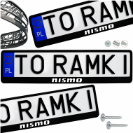 Ramki ramka tablic NISSAN NISMO 1 szt. napis pod tablice rejestracyjne - ramka_czarna_nissan_nismo_2.png