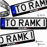 Ramki ramka tablic NISSAN NISMO kolor 1 szt. napis pod tablice rejestracyjne - ramka_czarna_nissan_nismo_kolor_2.png