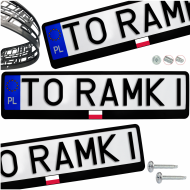 Ramki ramka tablic FLAGA POLSKA kolor 1 szt. napis pod tablice rejestracyjne - ramka_czarna_polska_flaga_2.png