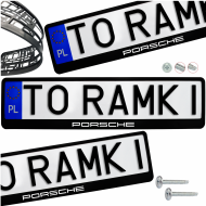 Ramki ramka tablic PORSCHE 1 szt. napis pod tablice rejestracyjne - ramka_czarna_porsche_2.png