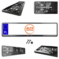 Ramka pod tablice rejestracyjne Supra ramki do tablic - ramka_pod_tablice_czarna_maly_wypinany_pasek_supra_0.png