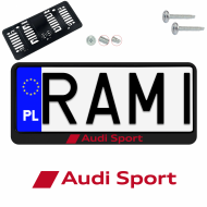 Ramka pod tablice rejestracyjne AUDI SPORT KOLOR 1 szt. z naklejka USA JDM ramki do tablic  - ramka_usa_jdm_audi_sport_czerwona_0.png