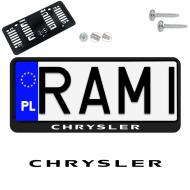 Ramka pod tablice rejestracyjne CHRYSLER 1 szt. z naklejka USA JDM ramki do tablic  - ramka_usa_jdm_chrysler_0.png