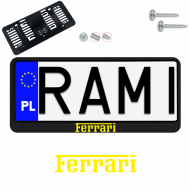 Ramka pod tablice rejestracyjne FERRARI KOLOR 1 szt. napis USA JDM ramki do tablic  - ramka_usa_jdm_ferrari_kolor_0.png