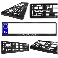 Ramki do tablic rejestracyjnych PEUGEOT – komplet 2 szt., kolor napisu do wyboru - Ramki do tablic rejestracyjnych PEUGEOT – komplet 2 szt., czarne ramki z napisem, różne ujęcia - ramki-1548-komplet-2-szt-0.png
