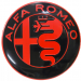 ALFA ROMEO logo znaczek emblemat 40mm Czerwono czarny, wzór: Oryginał Alfa Romeo złoty