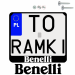 Ramka pod tablice rejestracyjne BENELLI motocykl napis ramki do tablic moto, WKRĘTY: TAK