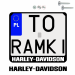 Ramka pod tablice rejestracyjne HARLEY DAVIDSON motocykl napis ramki do tablic moto, WKRĘTY: TAK