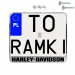 Ramka pod tablice rejestracyjne HARLEY DAVIDSON CHROM motocykl napis ramki do tablic moto, WKRĘTY: TAK
