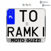 Ramka pod tablice rejestracyjne MOTO GUZZI CHROM motocykl napis ramki do tablic moto, WKRĘTY: TAK