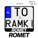 Ramka pod tablice rejestracyjne ROMET motocykl napis ramki do tablic moto, WKRĘTY: TAK