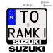 Ramka pod tablice rejestracyjne SUZUKI motocykl napis ramki do tablic moto, WKRĘTY: TAK