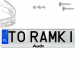 Ramka pod tablice rejestracyjne AUDI 1 szt. biała połysk ramki do tablic napis