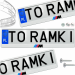 Ramka pod tablice rejestracyjne BMW M POWER KOLOR 1 szt. biała połysk ramki do tablic napis