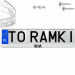 Ramka pod tablice rejestracyjne KIA 1 szt. biała połysk ramki do tablic napis