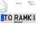 Ramka pod tablice rejestracyjne RENAULT 1 szt. biała połysk ramki do tablic napis