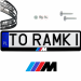 Ramki ramka tablic BMW M POWER kolor 1 szt. napis pod tablice rejestracyjne