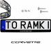 Ramki ramka tablic CHEVROLET CORVETTE 1 szt. napis pod tablice rejestracyjne