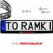 Ramki ramka tablic FORD PERFORMANCE kolor 1 szt. napis pod tablice rejestracyjne
