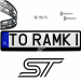 Ramki ramka tablic FORD ST 1 szt. napis pod tablice rejestracyjne