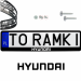 Ramki ramka tablic HYUNDAI 1 szt. napis pod tablice rejestracyjne