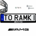 Ramki ramka tablic MERCEDES AMG 1 szt. napis pod tablice rejestracyjne