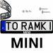 Ramki ramka tablic MINI COOPER 1 szt. napis pod tablice rejestracyjne