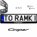 Ramki ramka tablic MINI COOPER 1 szt. napis pod tablice rejestracyjne