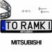 Ramki ramka tablic MITSUBISHI 1 szt. napis pod tablice rejestracyjne