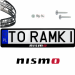 Ramki ramka tablic NISSAN NISMO kolor 1 szt. napis pod tablice rejestracyjne