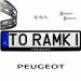 Ramki ramka tablic PEUGEOT 1 szt. napis pod tablice rejestracyjne
