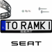 Ramki ramka tablic SEAT 1 szt. napis pod tablice rejestracyjne