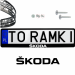 Ramki ramka tablic SKODA 1 szt. napis pod tablice rejestracyjne